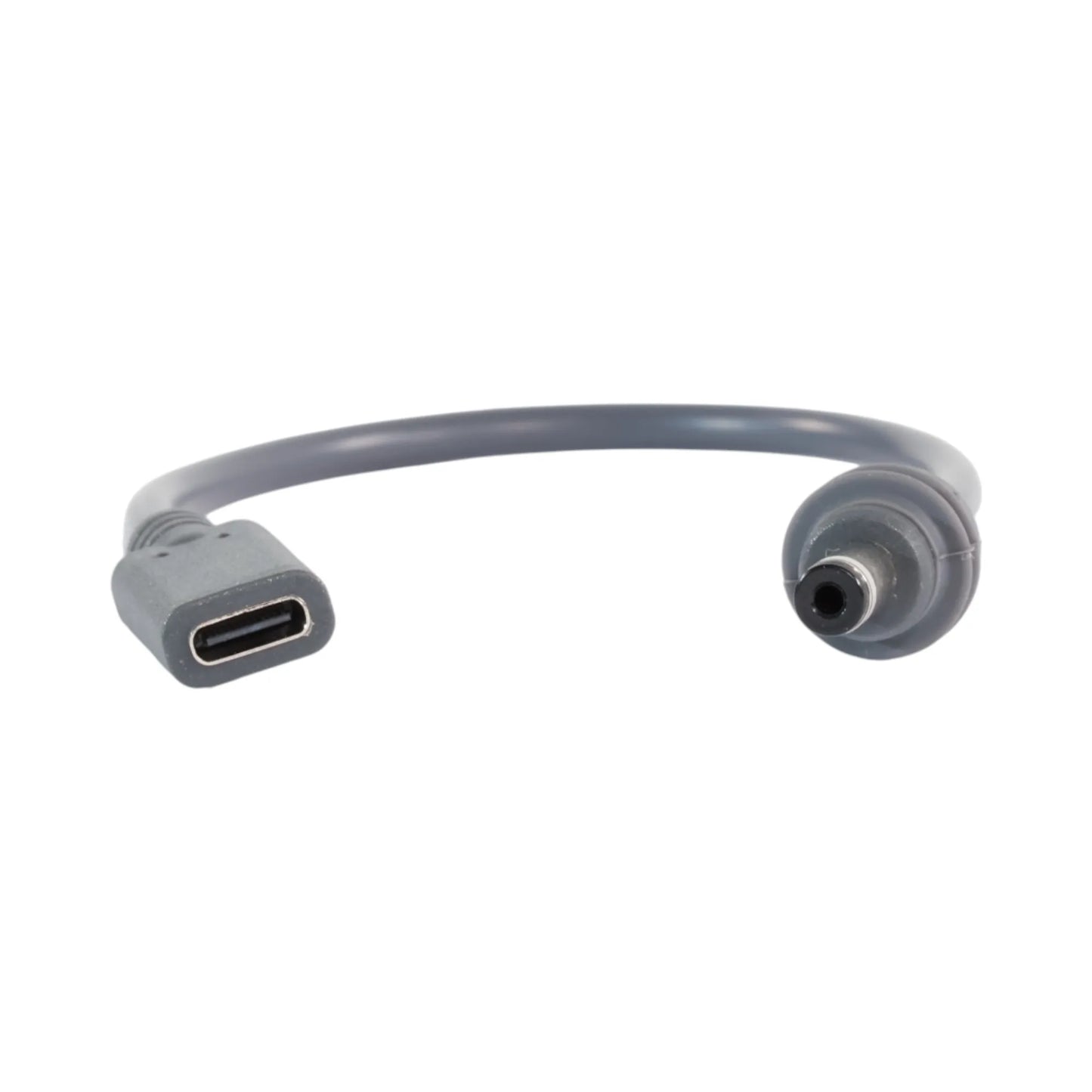 Close-up of Starlink Mini male DC plug and USB-C female socket