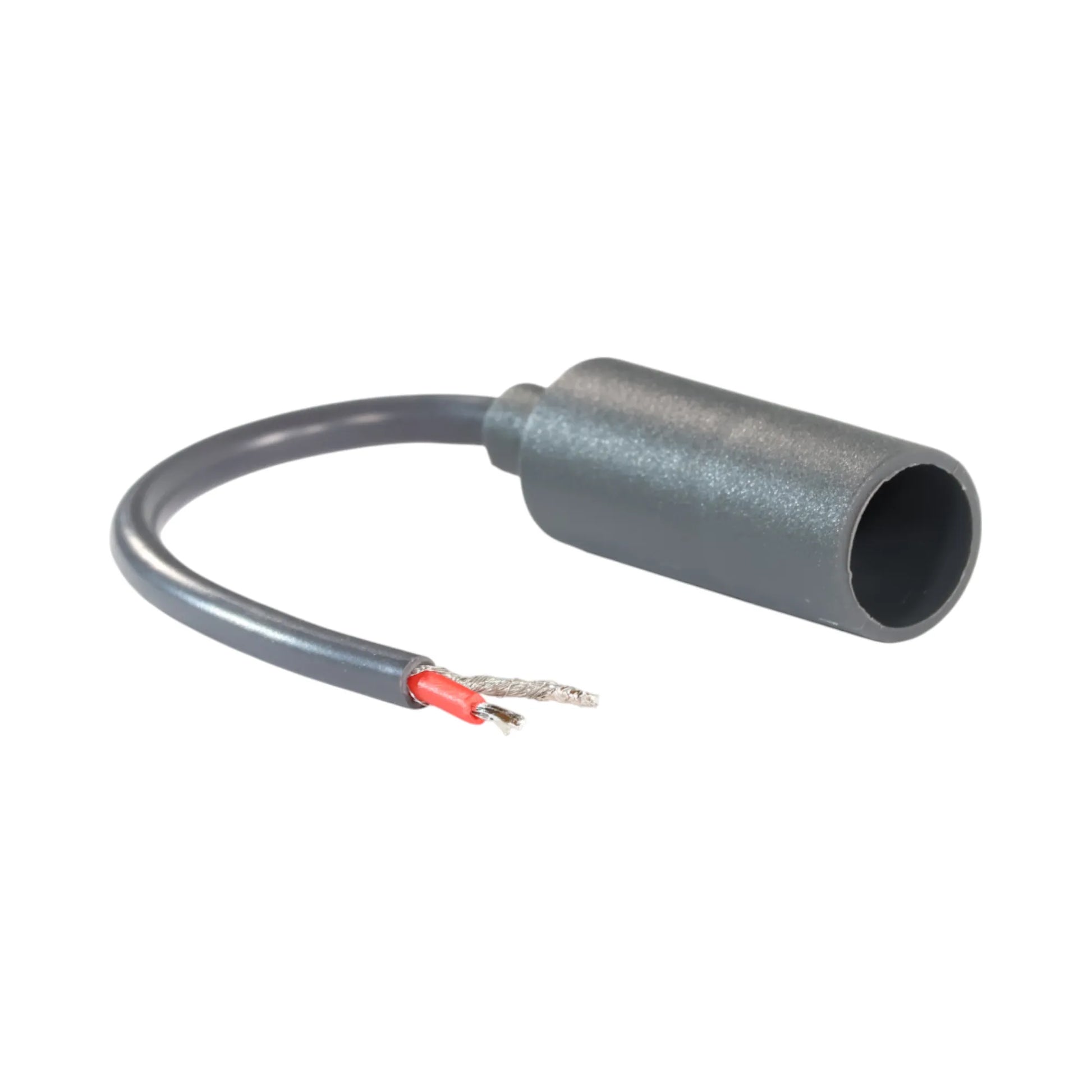 Starlink Mini female DC connector with exposed wire ends ready to join