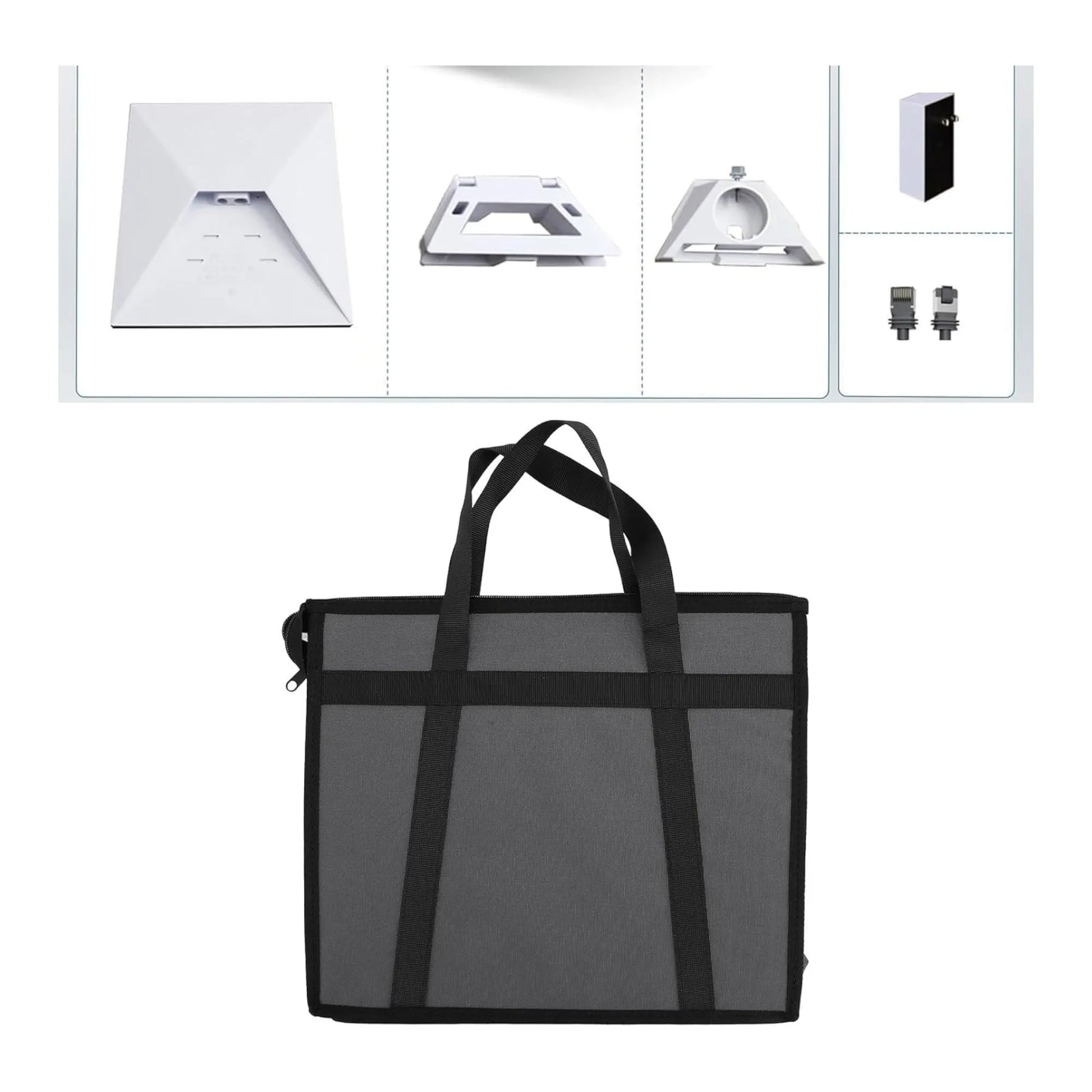 Starlink Mini durable travel bag zipped up for transport
