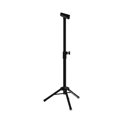 close-up of Starlink tall tripod stand with dish attached