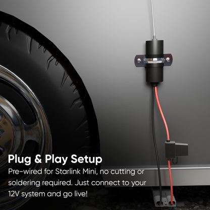 12v Starlink Mini Boosted Plug and Play Anderson Plug IP67