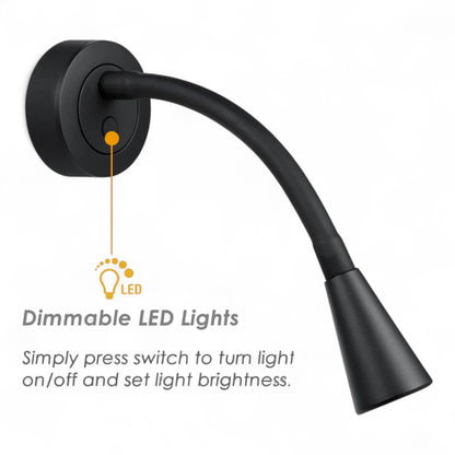 compact reading light with USB feature
