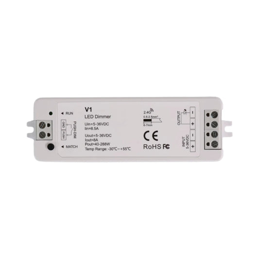 V1 LED brightness controller placed on workbench