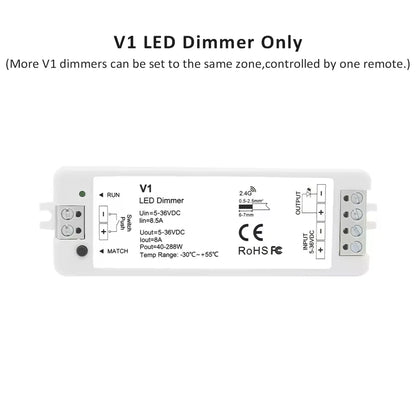 compact V1 brightness controller beside tools