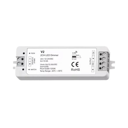 V2 controller adjusting LED lighting via R12 remote