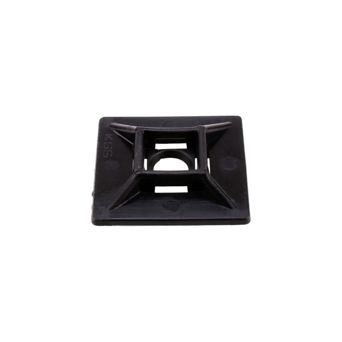 Self adhesive zip tie mount for securing 12v cables and wire looms in caravans