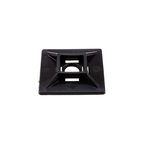 Self adhesive zip tie mount for securing 12v cables and wire looms in caravans
