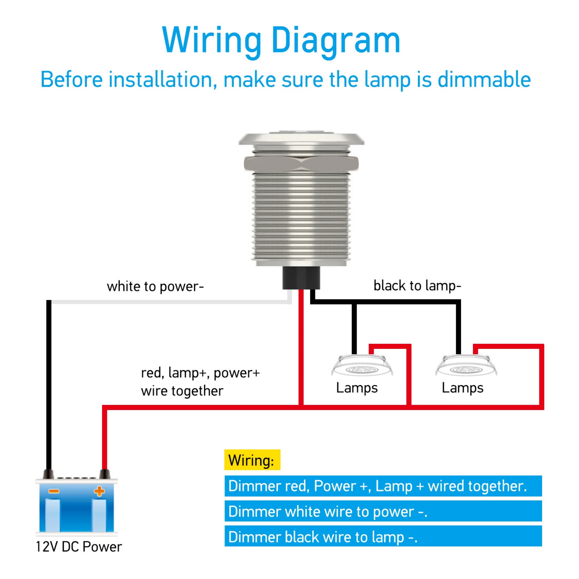 aluminum dimmer switch for LED lighting