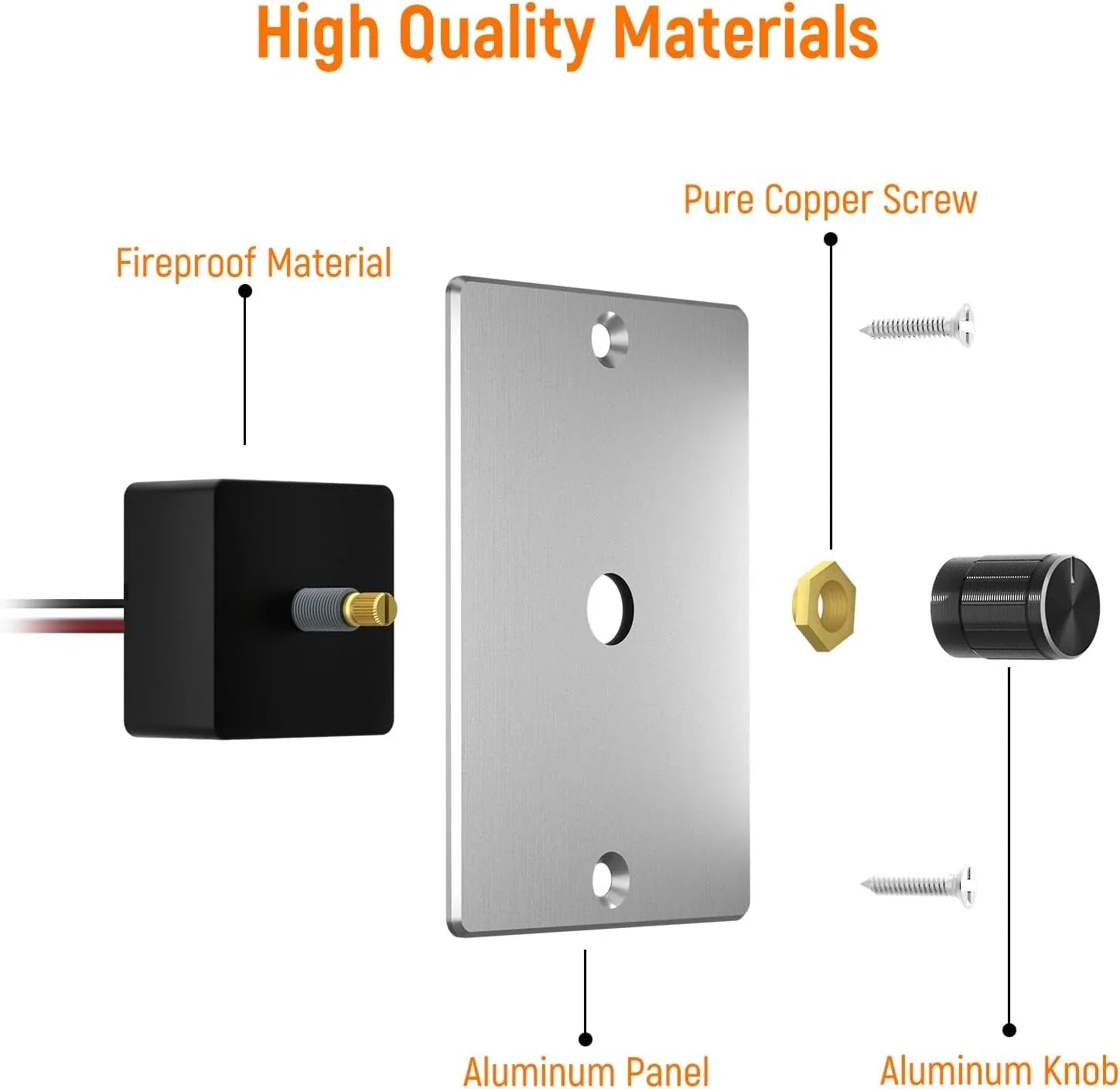 adjustable silver led dimmer switch