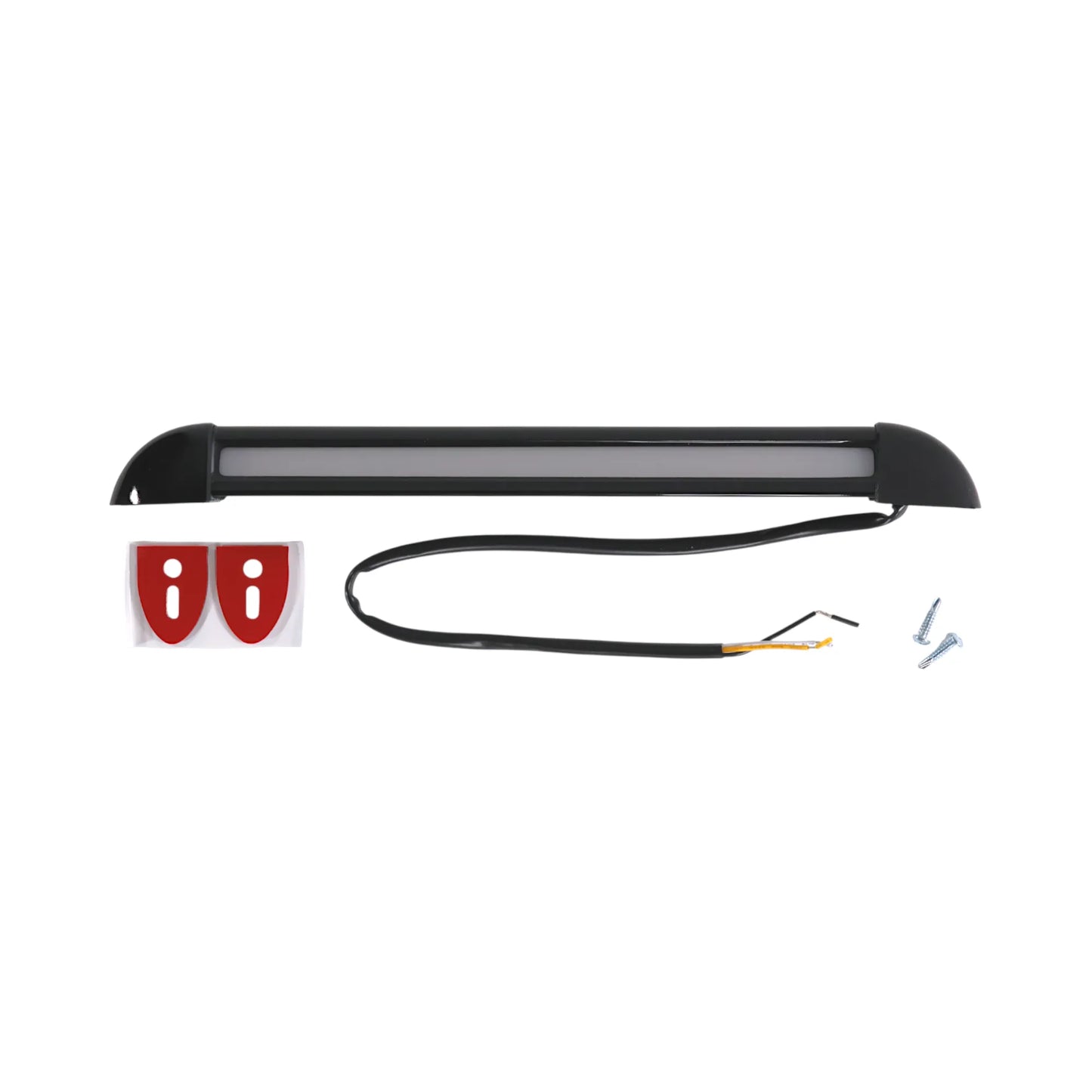 12v black exterior LED light illuminated on table