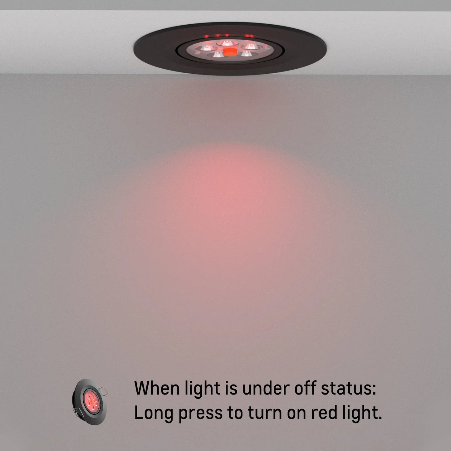 black recessed LED downlights shown as a pair