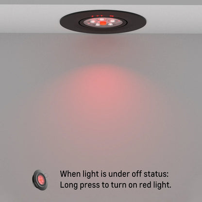 black recessed LED downlights shown as a pair
