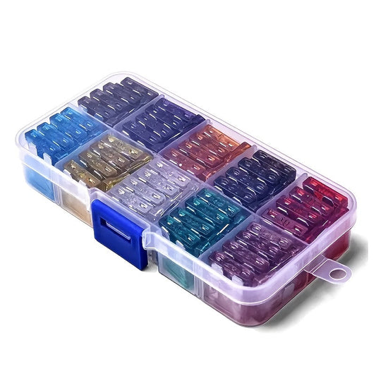 blade fuse mixed 100 pack for campervan 12v electrical protection and spare fuses