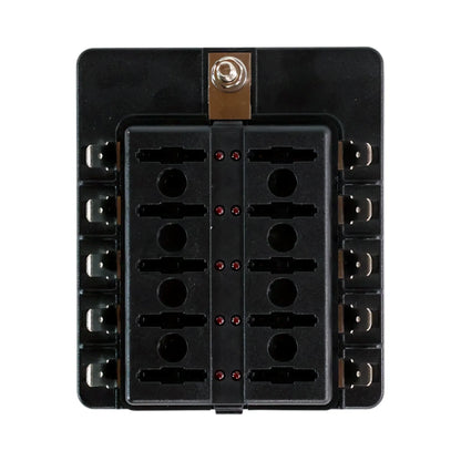 campervan blade fuse panel with led status lights