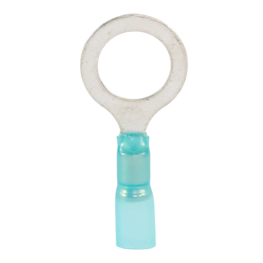 Blue heat shrink ring terminal M12 (100 pack) for caravan, rv, and campervan waterproof 12v wiring connections