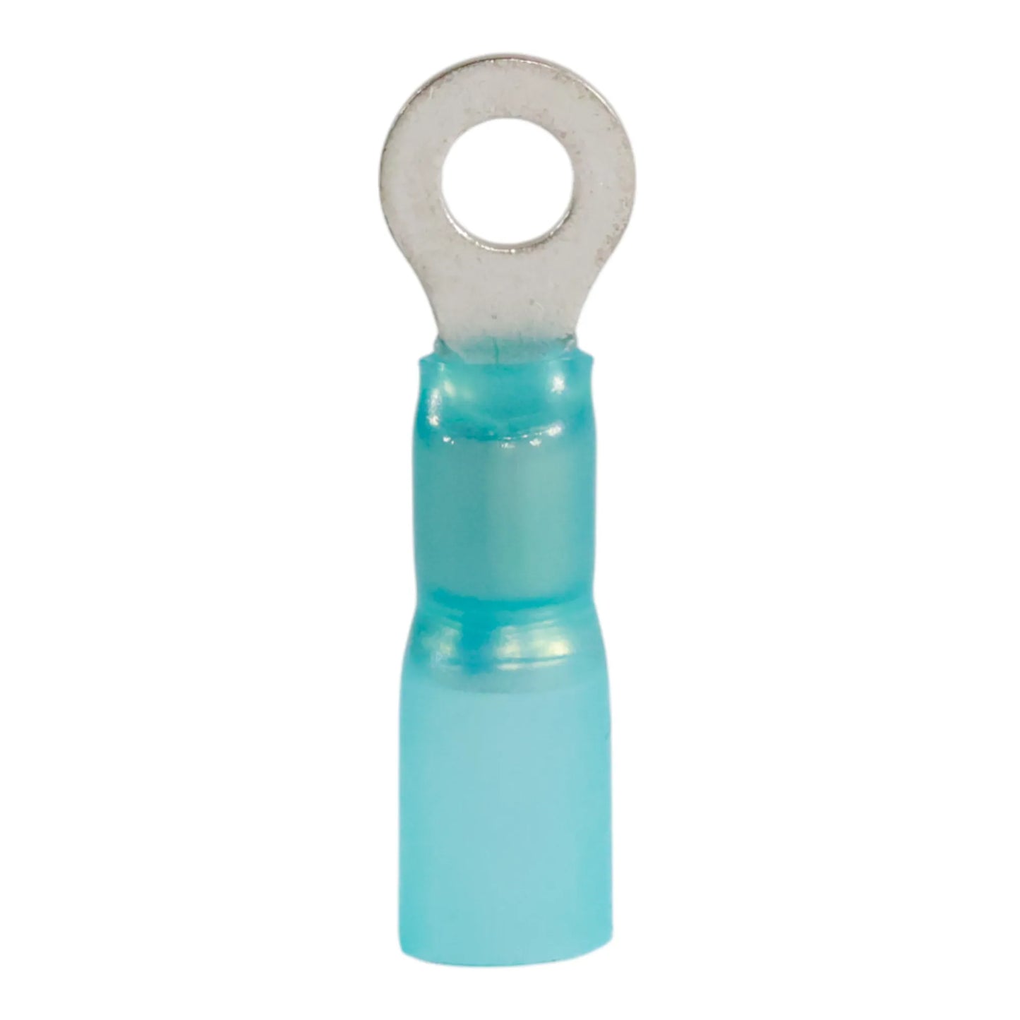 Blue heat shrink ring terminal M4 (100 pack) for caravan, rv, and campervan waterproof 12v wiring connections