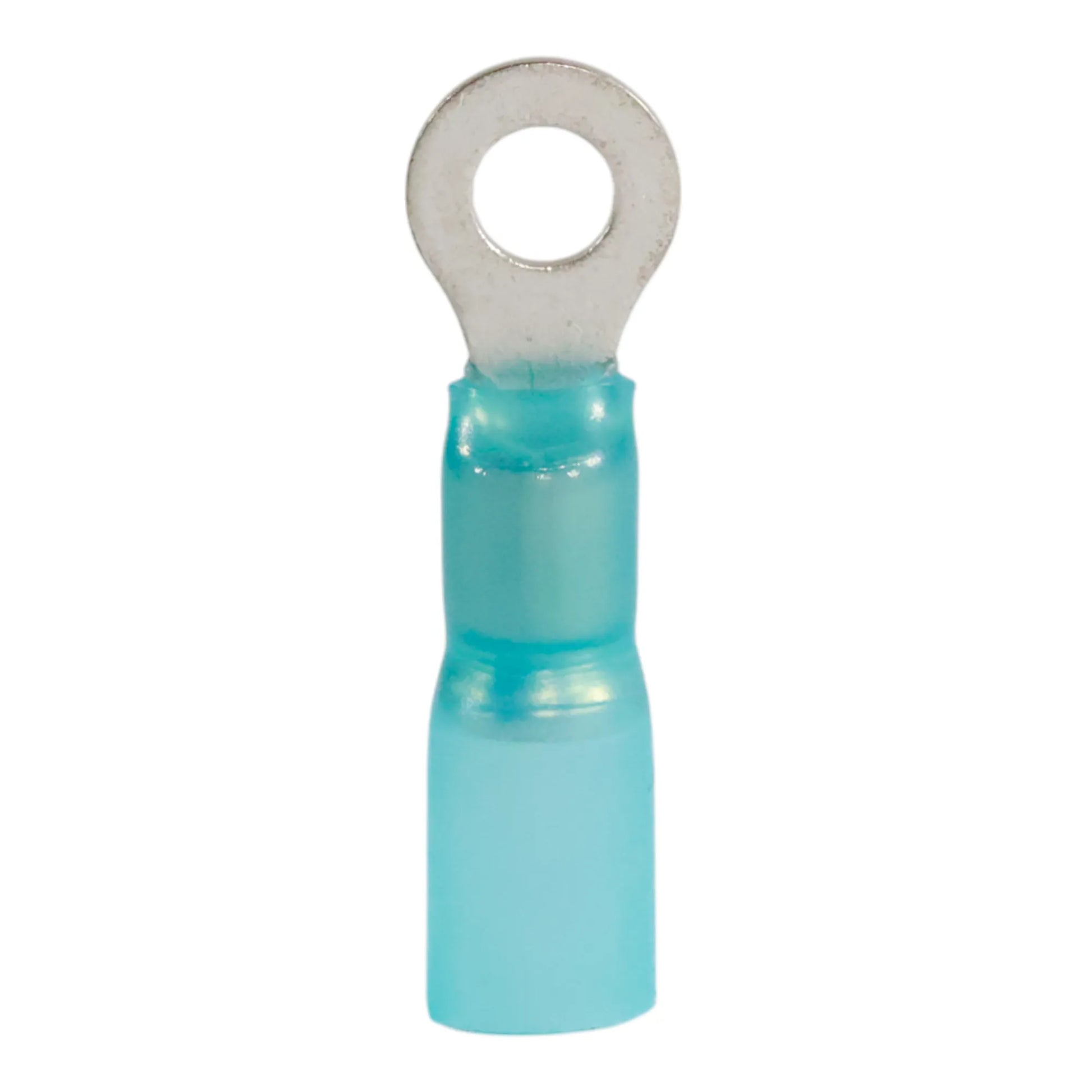 Blue heat shrink ring terminal M4 (100 pack) for caravan, rv, and campervan waterproof 12v wiring connections