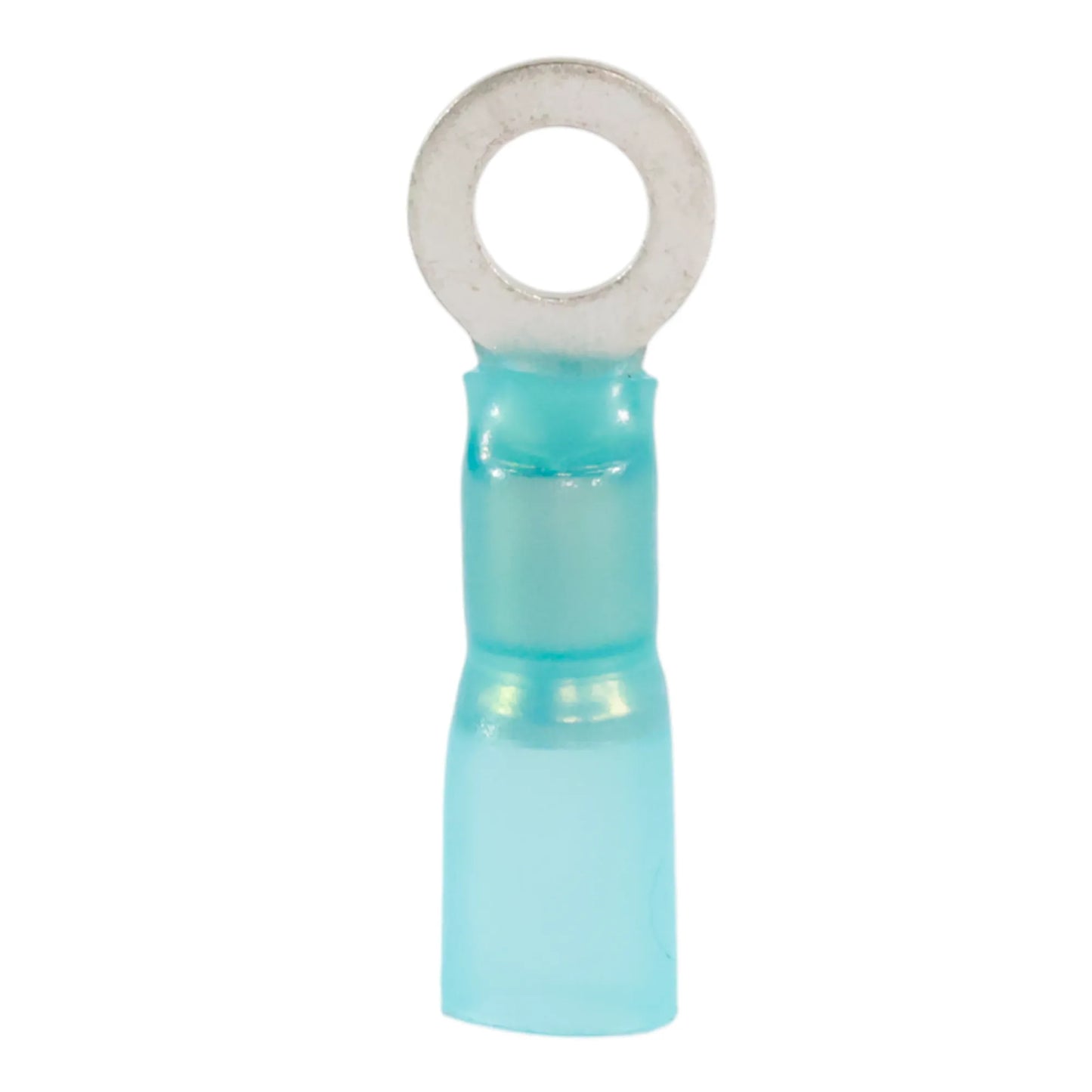 Blue heat shrink ring terminal M5 (100 pack) for caravan, rv, and campervan waterproof 12v wiring connections