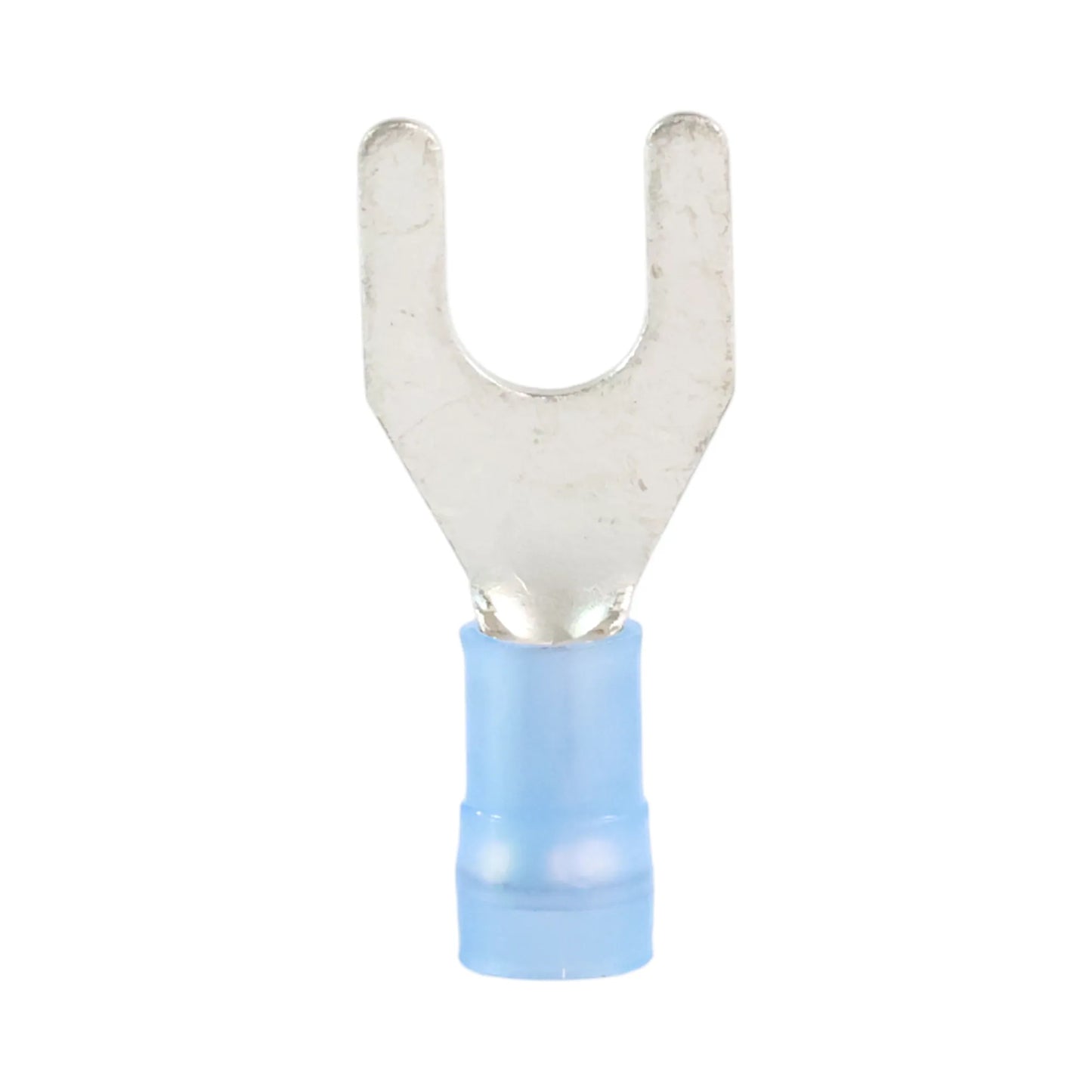 Blue nylon fork terminal M6 (100 pack) for caravan, rv, and campervan 12v wiring connections