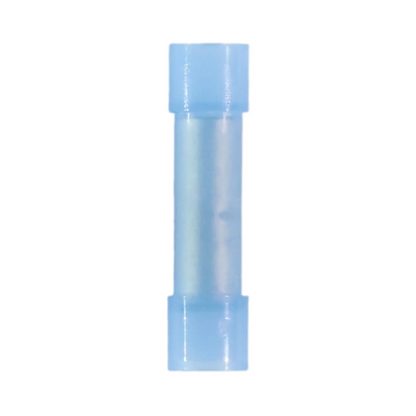 Blue nylon insulated butt splice connector (100 pack) for caravan, rv, and campervan 12v wiring joins