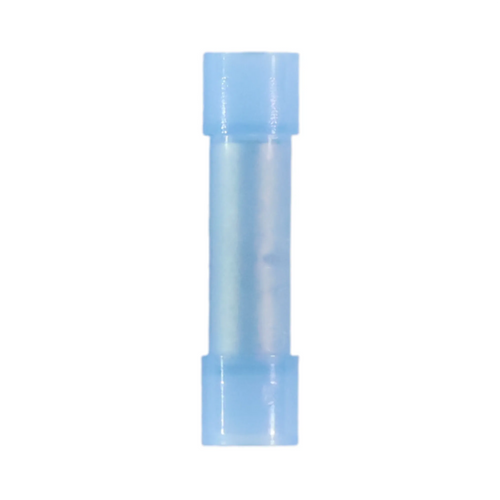 Blue nylon insulated butt splice connector (100 pack) for caravan, rv, and campervan 12v wiring joins