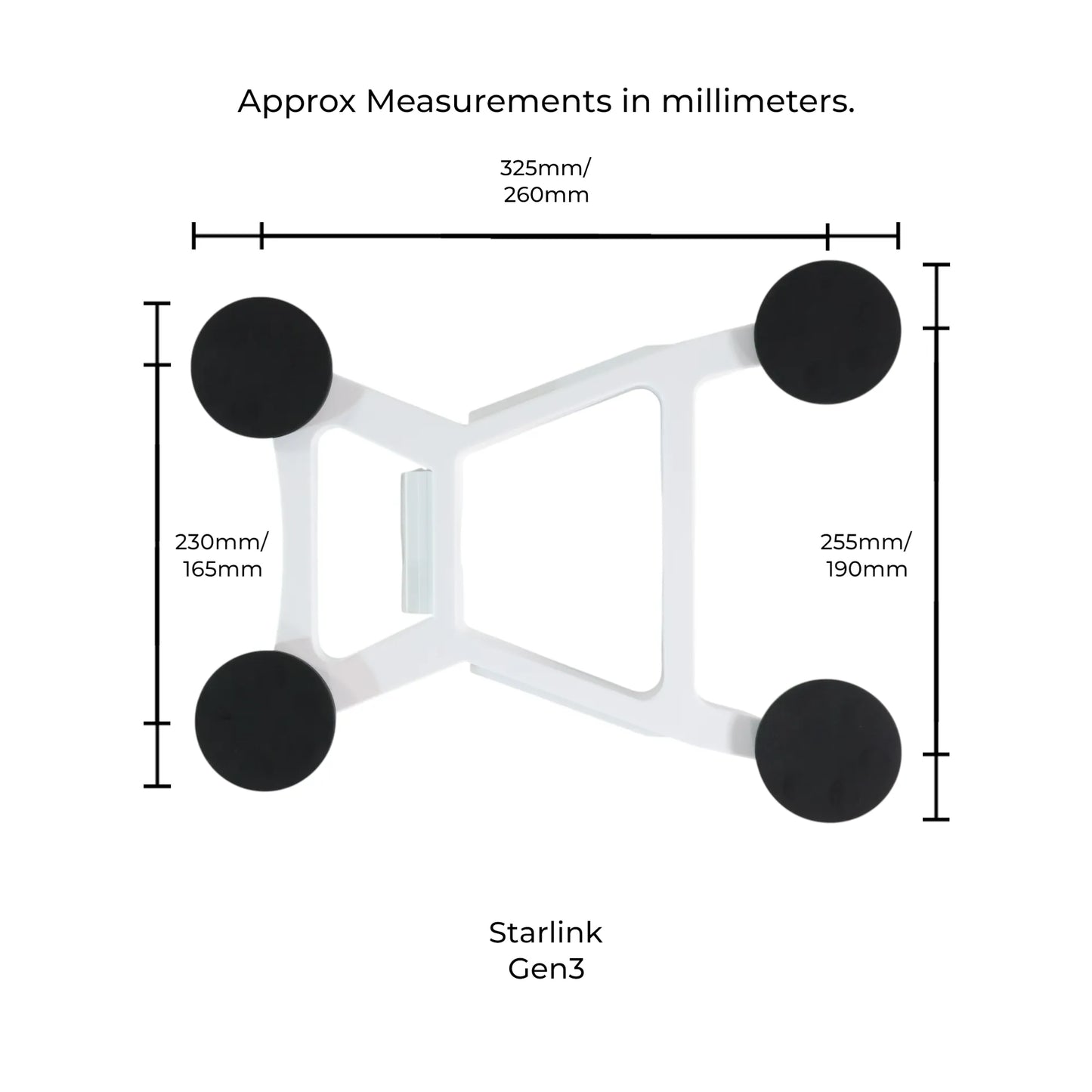 caravan starlink gen 3 v4 flat magnetic mount for temporary roof installations