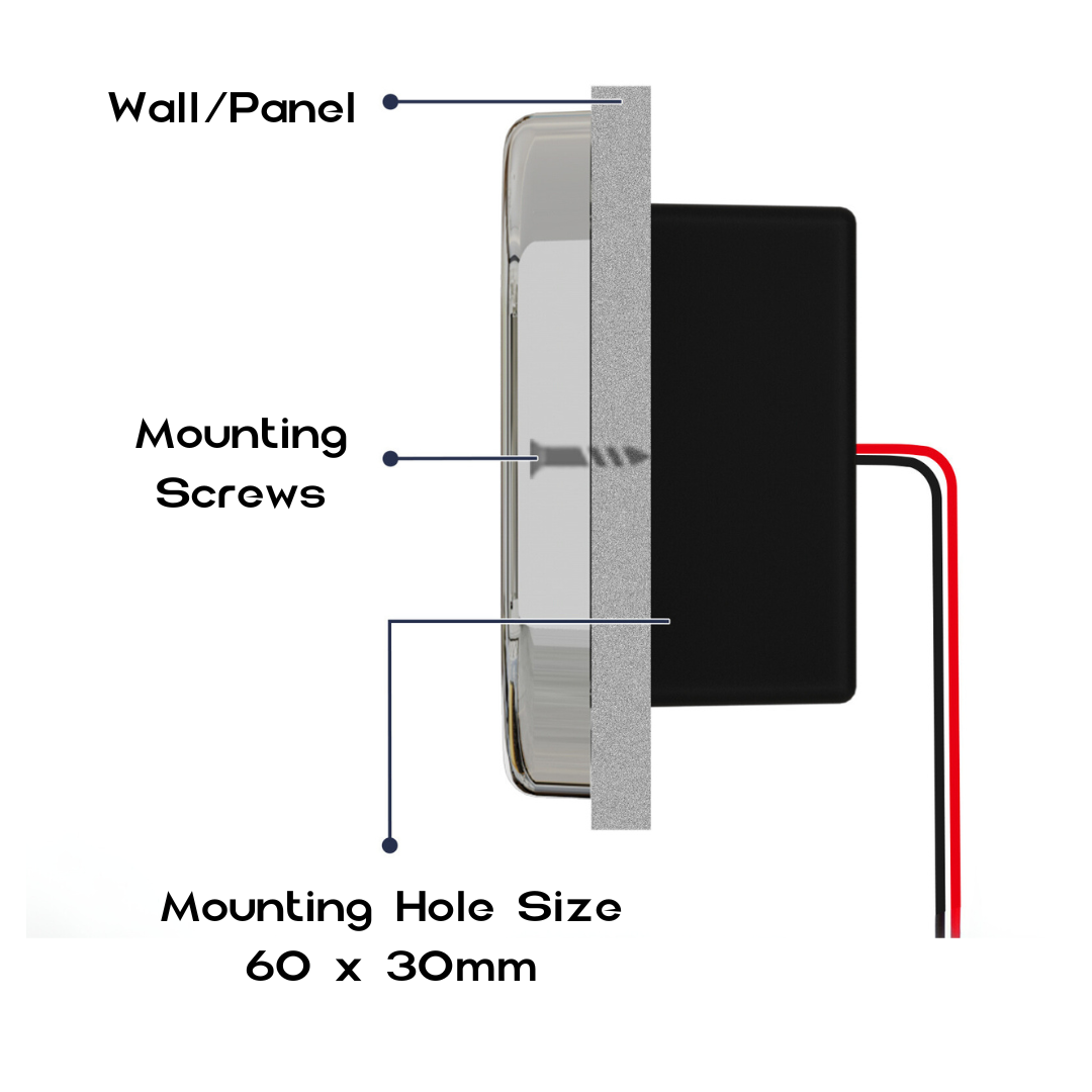 dual usb a and single usb c recessed charger trio