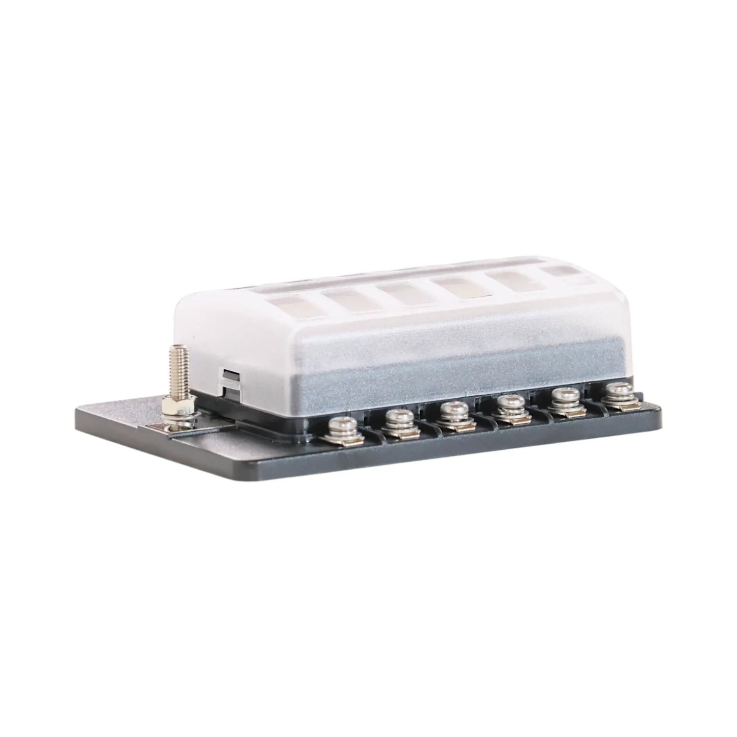12 way blade fuse block with LED status indicators for troubleshooting