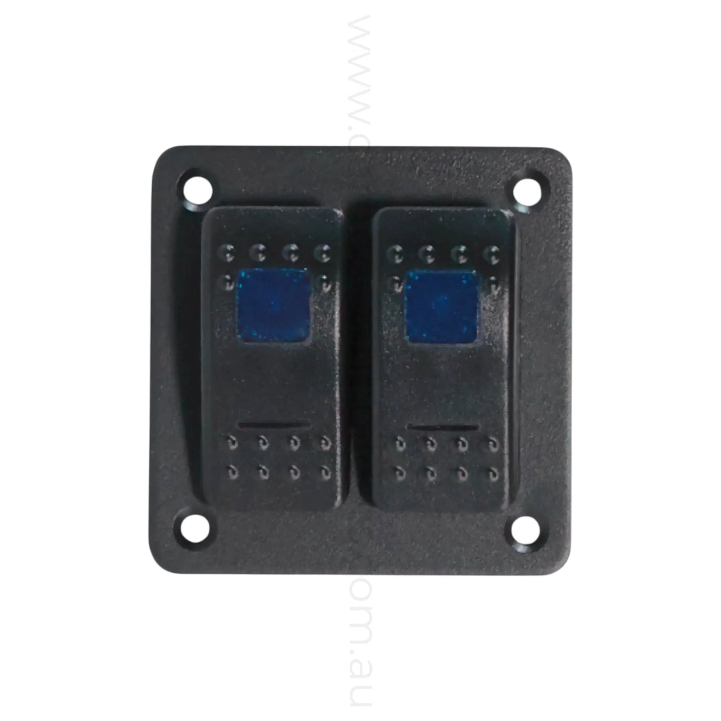 2 way on off rocker switch panel with dual led lights for caravan power control