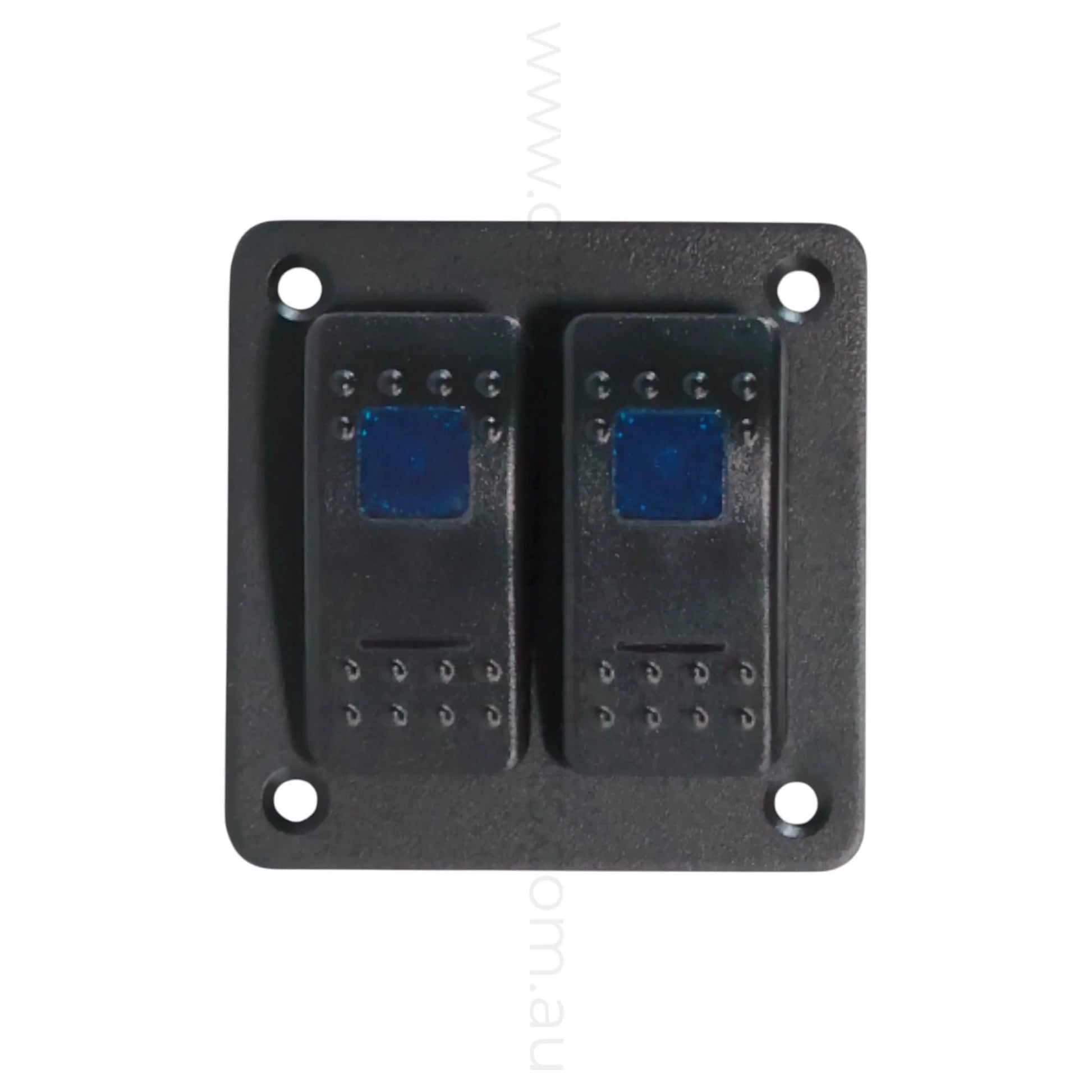 2 way on off rocker switch panel with dual led lights for caravan power control