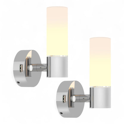 compact 12/24v reading light with chrome finish