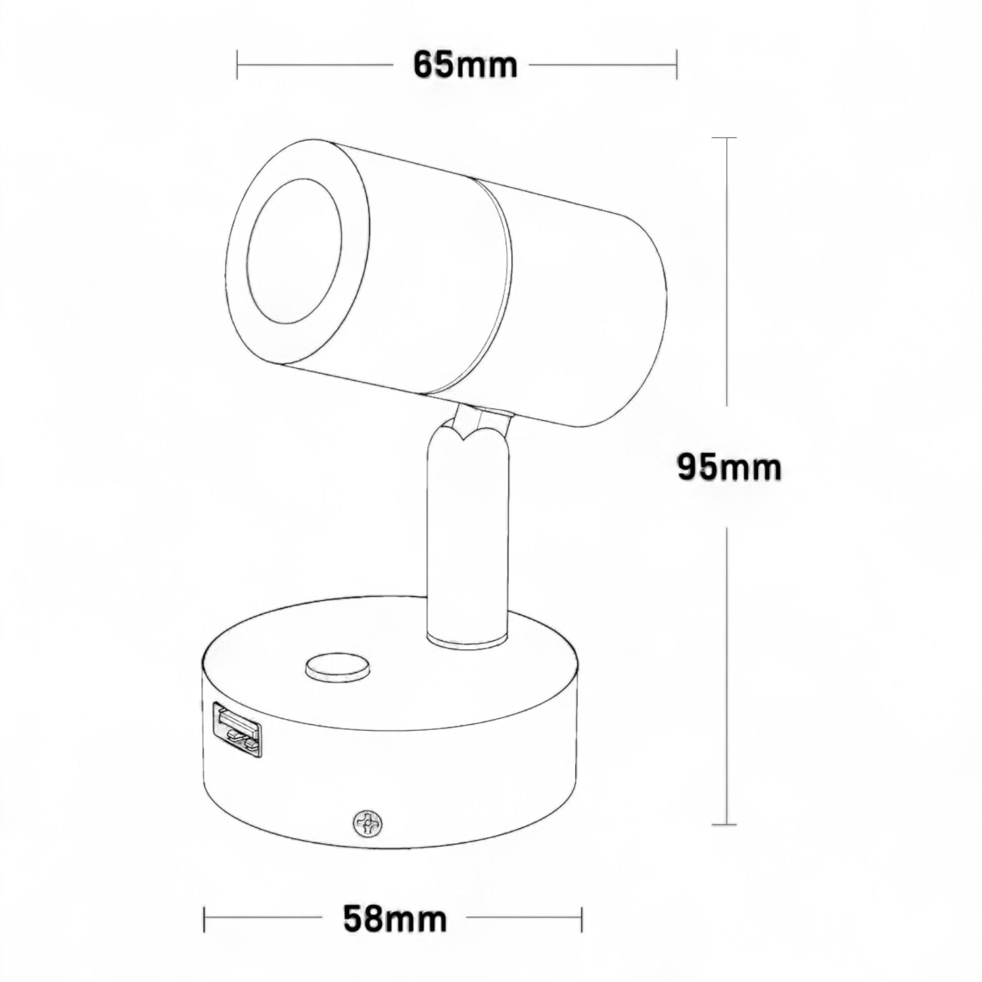 LED reading spotlight with swivel adjustment