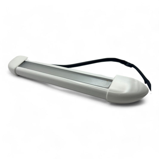 slim white 12v exterior LED bar showing LED detail