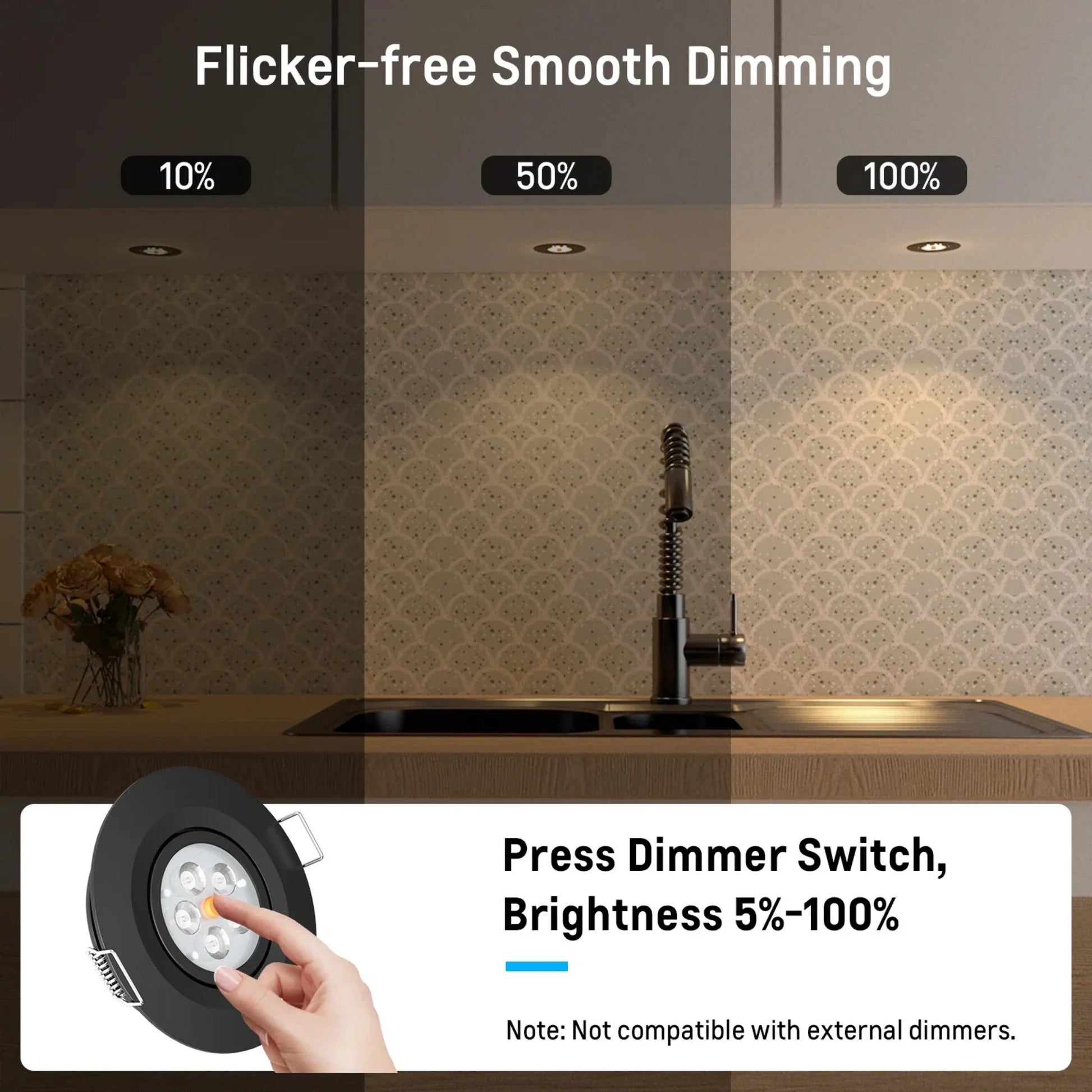 recessed LED downlight with red mode option