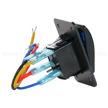 12v rocker switch panel with dual indicator lighting for campervan lighting and accessories