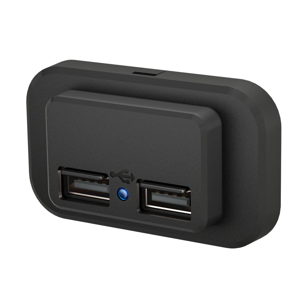 duocharge dual usb a surface mount charger 12 to 24v