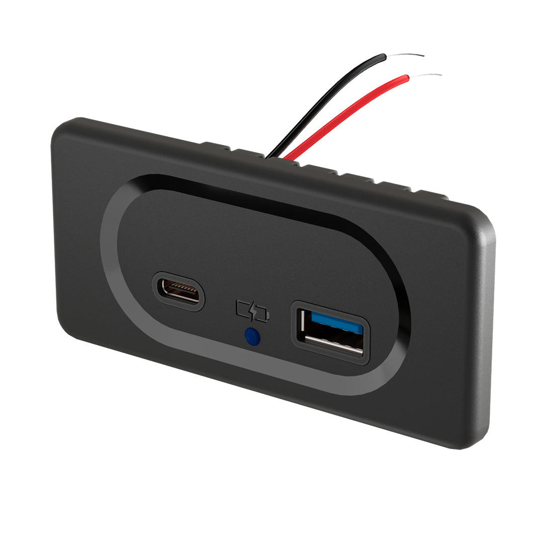rv recessed usb a and usb c power outlet