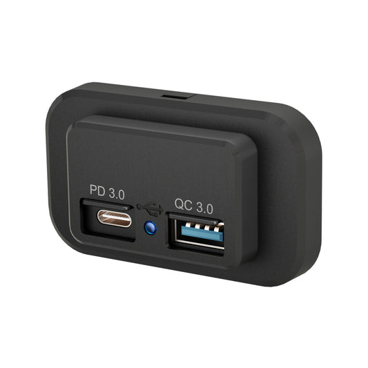 duocharge usb a and usb c surface mount charger 12 to 24v