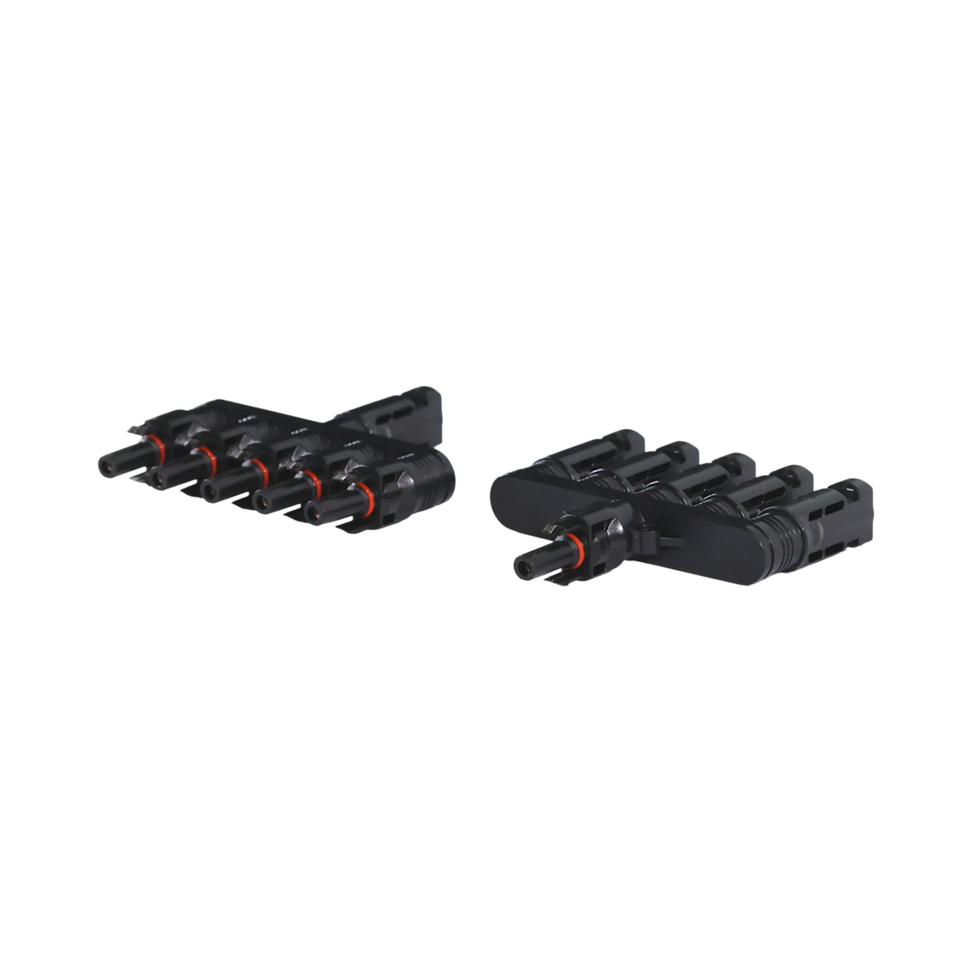 5-in-1 solar MC4 connectors shown with wiring