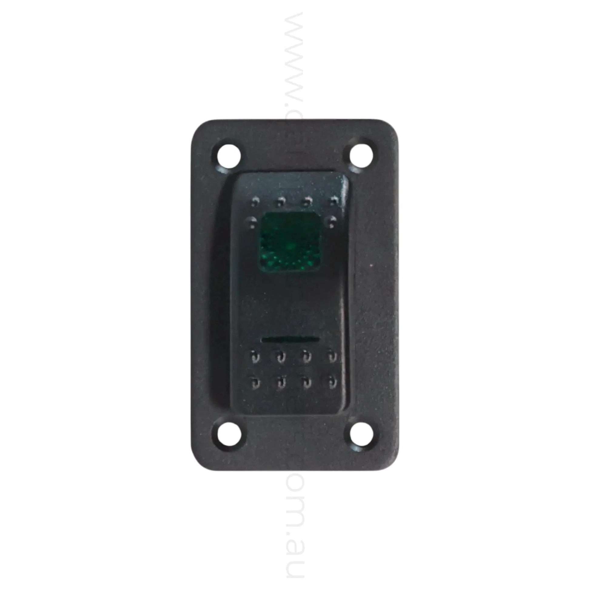 dual led rocker switch panel for rv accessory control and tidy dash installations