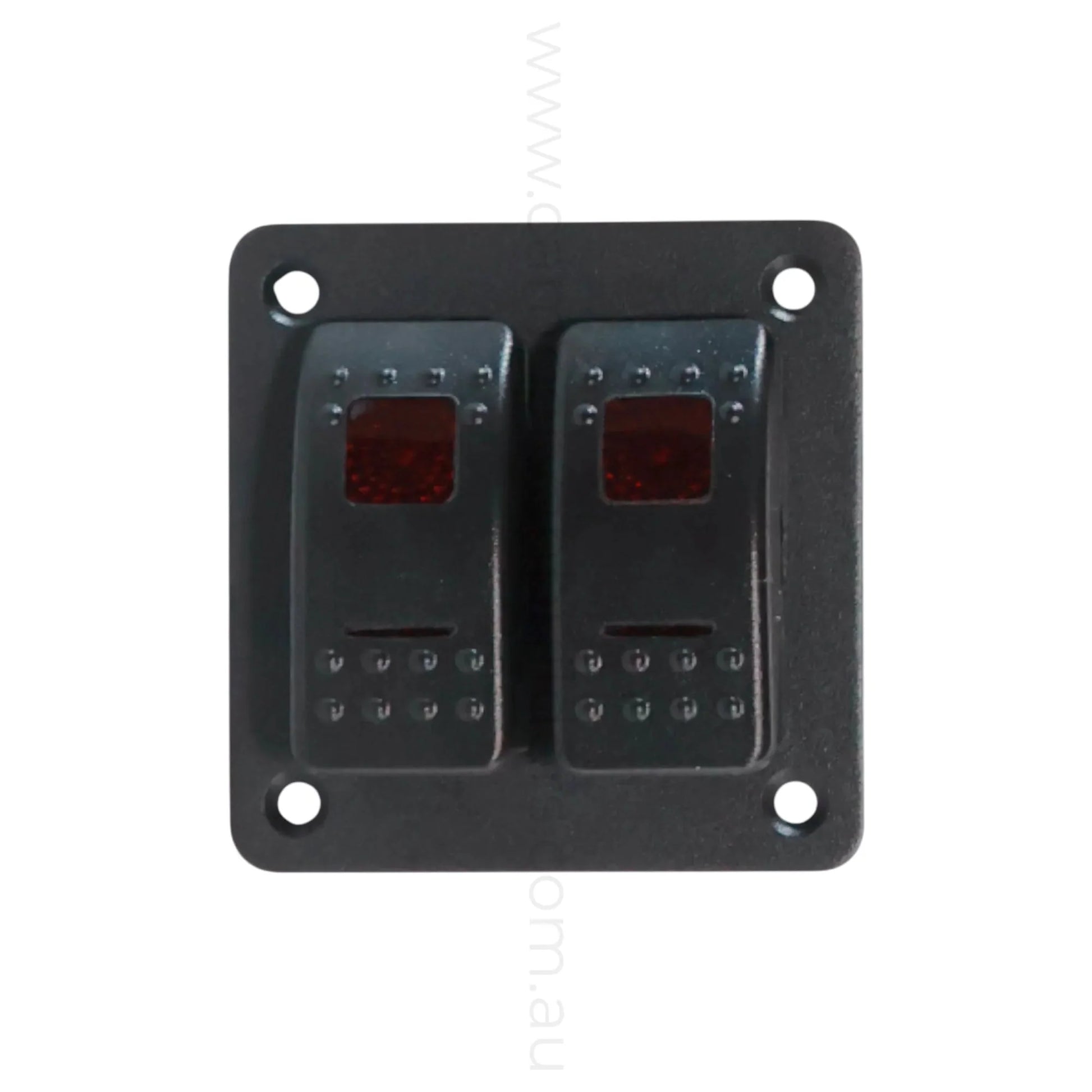 dual led 2 way rocker switch panel for rv accessory control and clean dash layouts