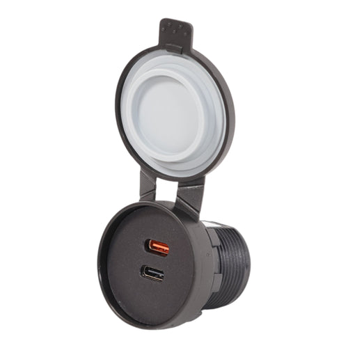 ip67 waterproof dual usb c charging socket for 12v systems