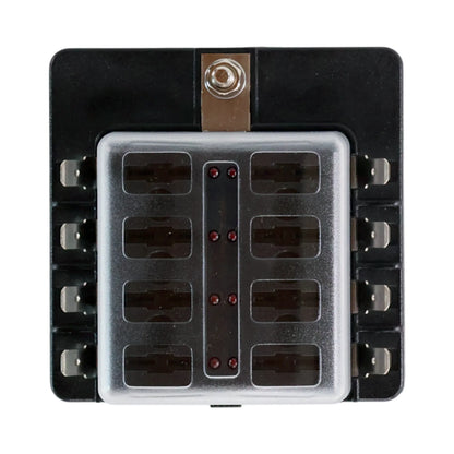 led indicator fuse block for compact 12v power systems
