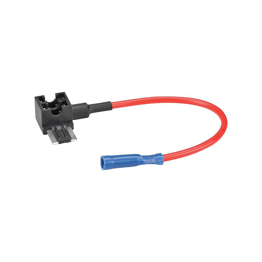 low profile mini blade fuse piggy back tap for adding accessory circuits