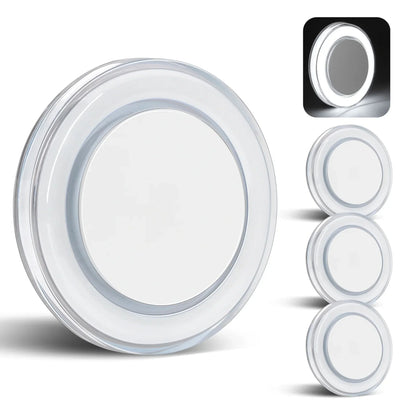 cool white low profile disc lights shown as a set