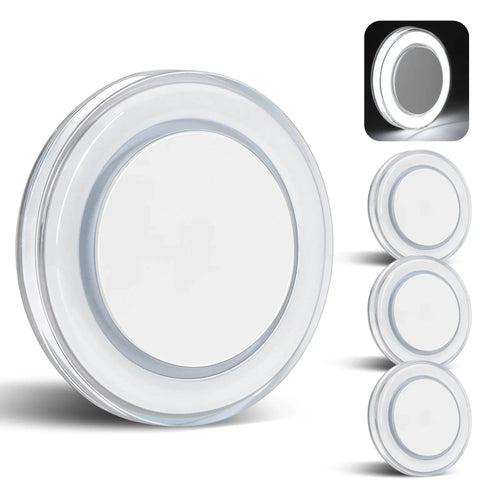 cool white low profile disc lights shown as a set