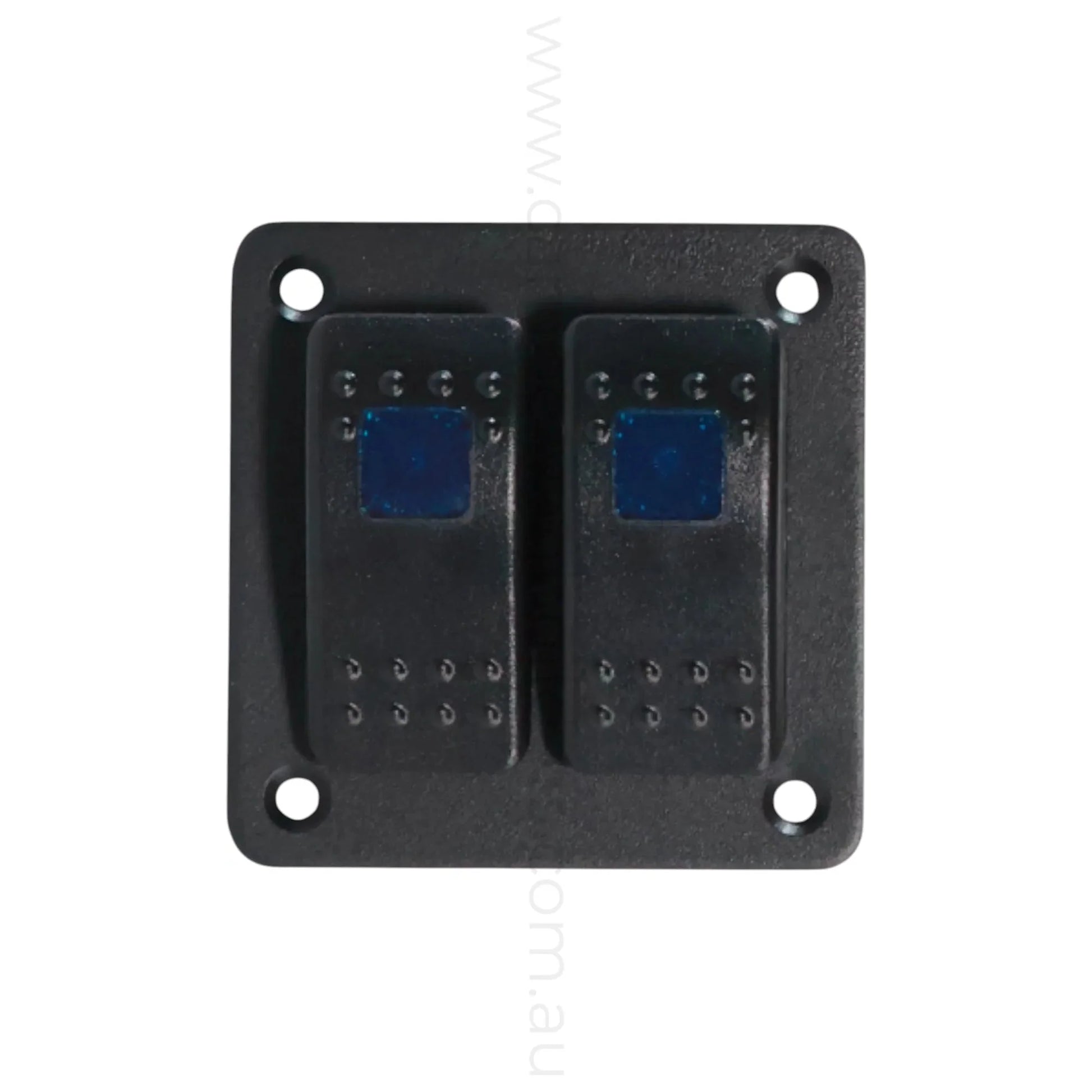 2 way single led rocker switch panel for campervan, caravan, and rv custom dashboards
