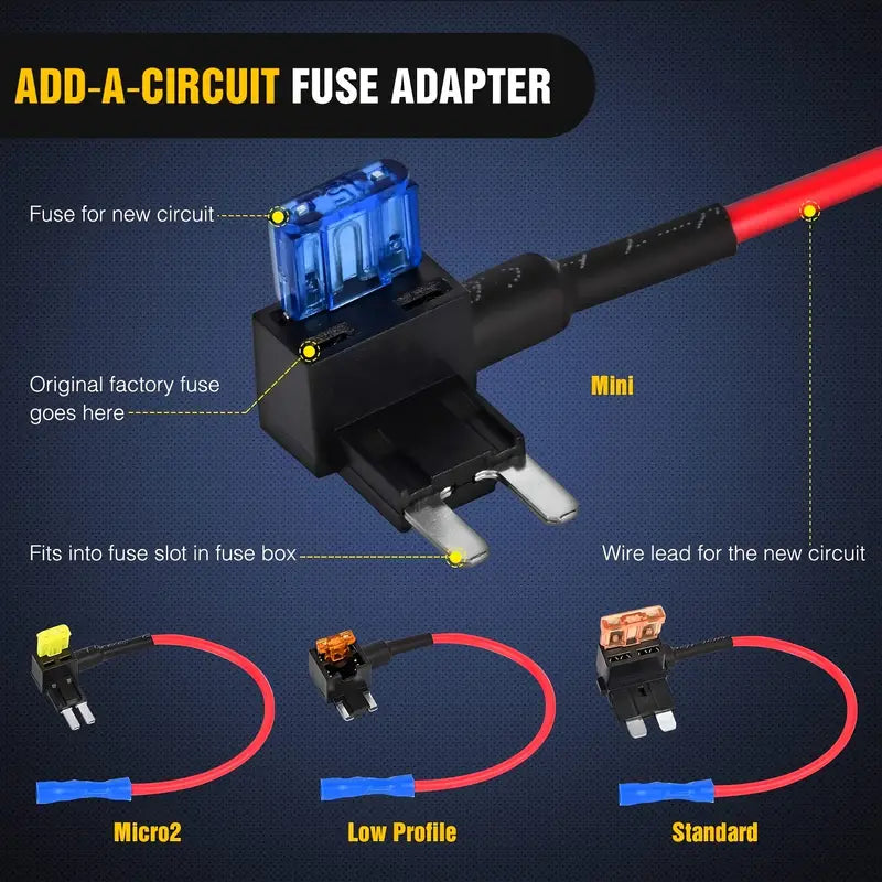 micro 2 blade fuse piggyback adapter for campervan wiring
