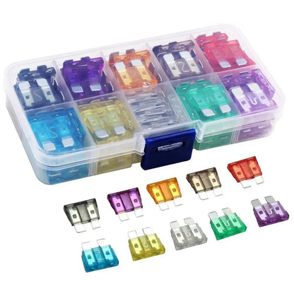 mixed blade fuse assortment 100 pack ideal for caravan and rv wiring systems