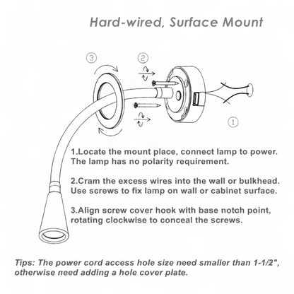 adjustable LED reading light pair